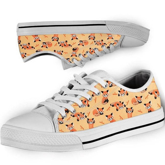 Chaussures basses motif raton laveur rouge - Cadeauxyz